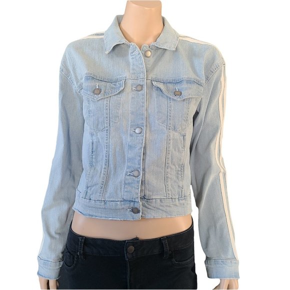 SUKO JEANS Light Wash Jean Jacket M - Picture 3 of 7